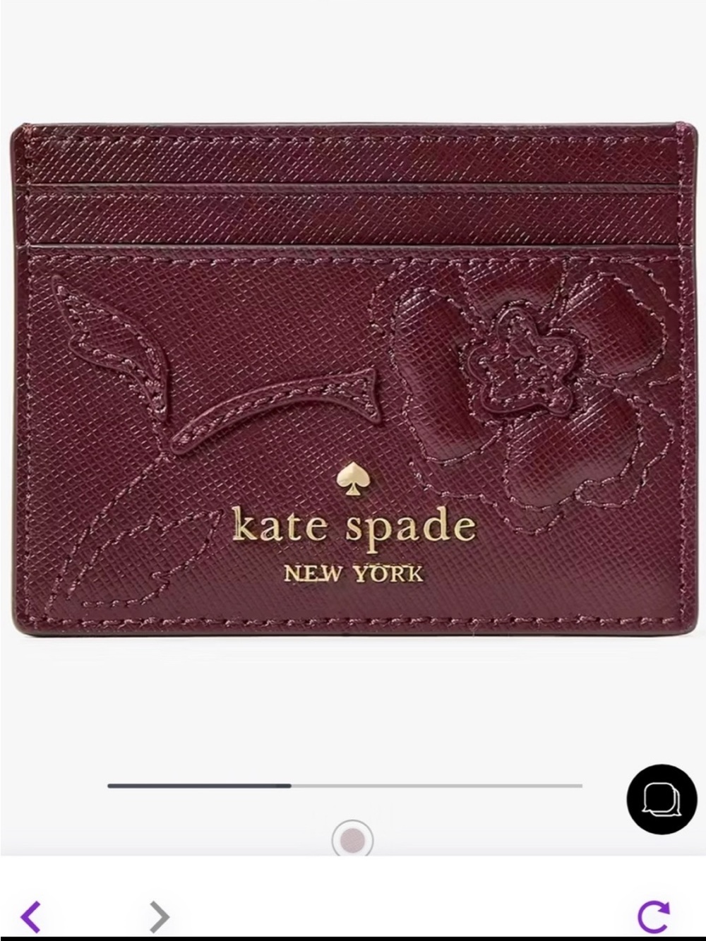 NWT-Kate Spade-SET-Madison-Crescent Bag &Cardholder-Dk Merlot-Forest Blooms-$468 - Picture 15 of 15